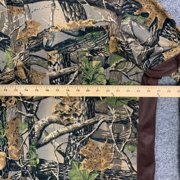 VINTAGE SECLUSION 3D CAMO LONG‎ SLEEVE POCKET BUTTON DOWN HUNTING SHIRT SIZE XL - Picture 3 of 6